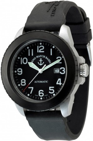 Zeno-Watch Basel Jumbo Blacky 2 (black-stainless steel) 48.5 mm 6412-bk2-a1