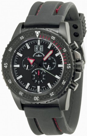 Zeno-Watch Basel Professional diver Automatic Chrono Big Date black+red 46 mm 6478-5040Q-bk-a1-7