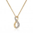 Anheng Evighetstegn 14K gull 0,003ct WSI diamanter thumbnail