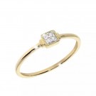 Rosetta diamantring 14 kt gult gull thumbnail