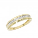 Tenor diamantring 14 kt gult gull thumbnail