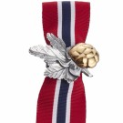 Finnmarkssløyfa-pin 2-i-1, oksidert/forgylt thumbnail