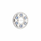 Sølje med hjarte og stein, kvit ( 1stk med lilla sten på lager) thumbnail