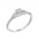 Vivianne hvit diamantring 14 kt hvitt gull thumbnail