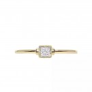 Rosetta diamantring 14 kt gult gull thumbnail