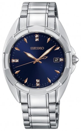SEIKO LADIES 33MM SAFIR 100M 7 DIAMONDS*UTSOLGT*