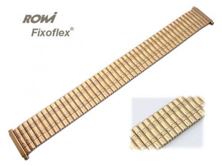 Watch strap Fixoflex S expansion strap 18-22mm stainless steel golden elegant by ROWI