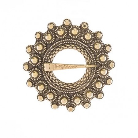 Halsring gamalforgylt med kruser 