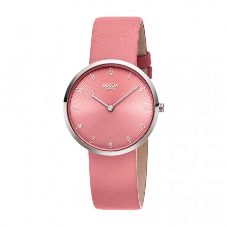 BOCCIA titanur, rosa skive og rem, Ø 36 mm