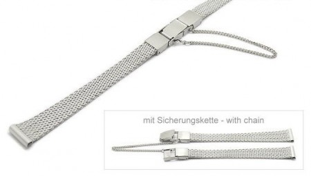 Watch strap 11mm stainless steel mesh polished elegant design by ROWI