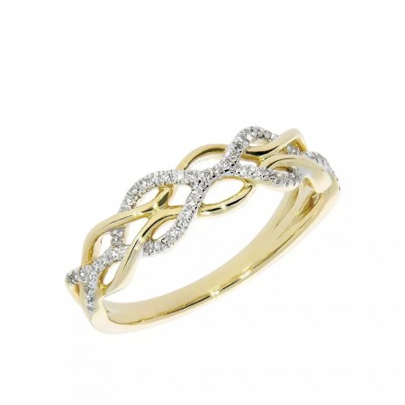 Savanna diamantring **TILBUD 14 kt gult gull