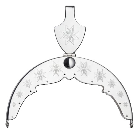 Veskelås åttebladsroser forsølvet