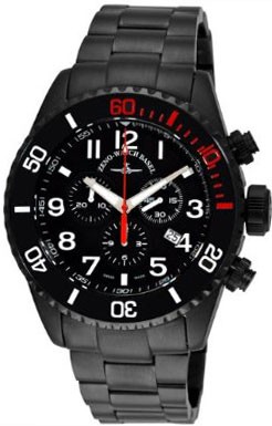 Zeno-Watch Basel Chrono black+red 6492-5030Q-bk-a1-7M 46 mm