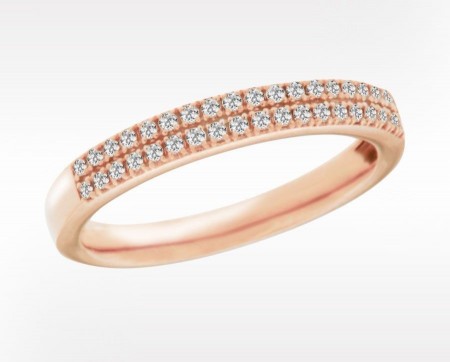 Tribeca Rose gull ring med diamanter