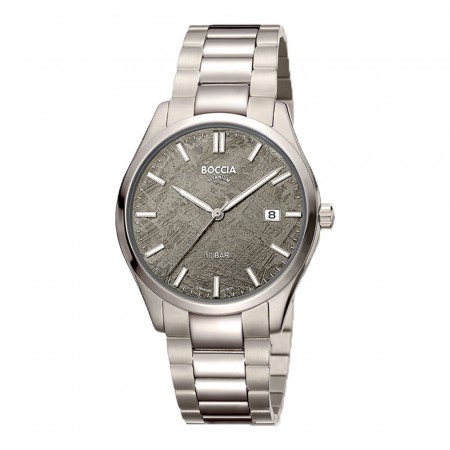 BOCCIA titanur, lenke, grå skive med tekstur, Ø 39 mm, 10 bar NYHET!