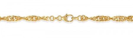 Singapore armbånd 14kt gull