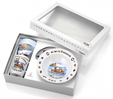 3-deler porselen ro-ro