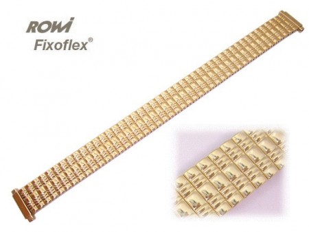 Watch strap Fixoflex S expansion strap 12-15mm stainless steel golden elegant by ROWI