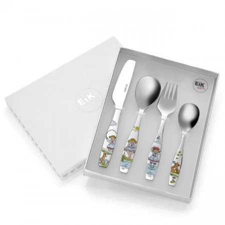 4 deler stålbestikk Hjertevenn pike