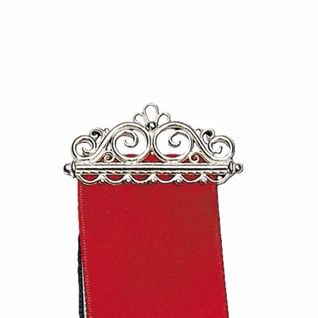 17.mai-sløyfe, kvit sølv til bunad