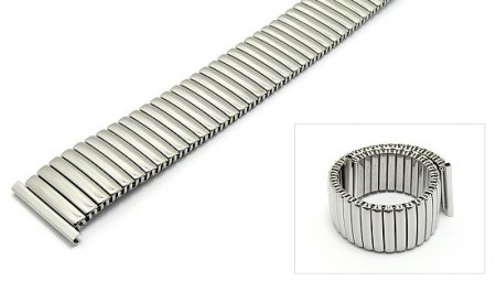 Watch band Fixoflex S expansion band stainless steel polished 22mm fashionable ROWI