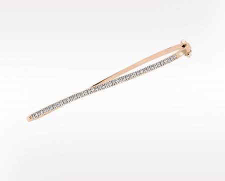Subleme armring rosè gull med diamanter