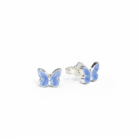 Ørestikk i sølv - Små lyseblå sommerfugler