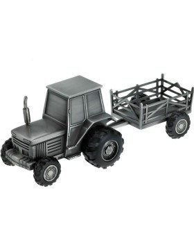 SPAREBØSSE TRAKTOR M/HENGER FORTINNET SPB12075