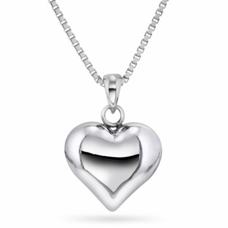 67419 - Rhodinert sølvanheng hjerte