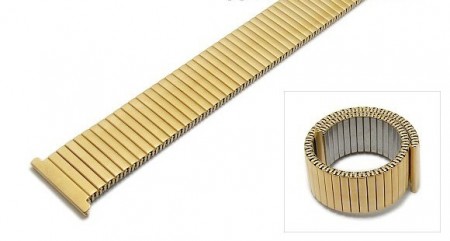 Watch strap Fletch expansion strap 22mm stainless steel golden matt ROWI