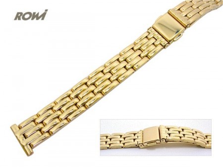 Watch strap 14mm stainless steel golden polished fashion by ROWI
