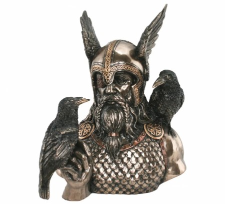 Byste av Odin med Hugin og Munin 757050