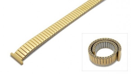 Watch strap Fletch expansion strap 14mm stainless steel golden matt ROWI