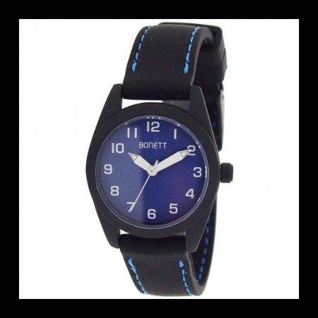 Bonett gutteur blå skive sort 