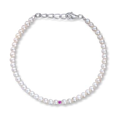 Armbånd FKP perler rosa CZ925