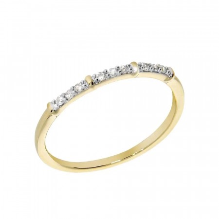 Ellie diamantring 14 kt gult gull