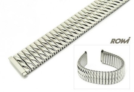Watch band Fixoflex S expansion band telescopic end 18-22mm stainless steel silver-colored ROWI