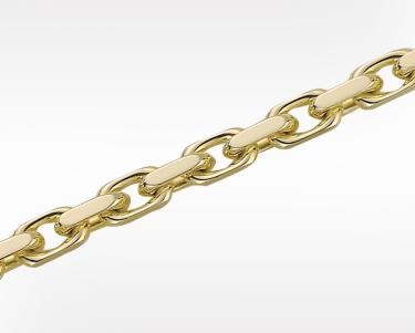 Massiv ankerkjede i gult gull 6,7 mm