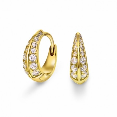 68736-03 - Forgylte sølvkreoler med cz