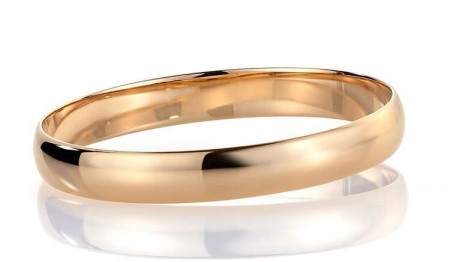 Classic armring buet profil 585-14kt gult gull