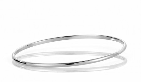 Classic armring buet profil 2mm x 1,7mm buet str 62  - 925 sølv