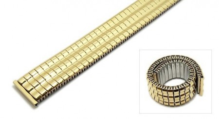 Watch strap Fixoflex S expansion strap 22mm stainless steel golden polished extravagant by ROWI