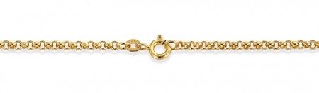 Ertekjede armbånd 14 kt gult gull 2,5 mm - 18 cm