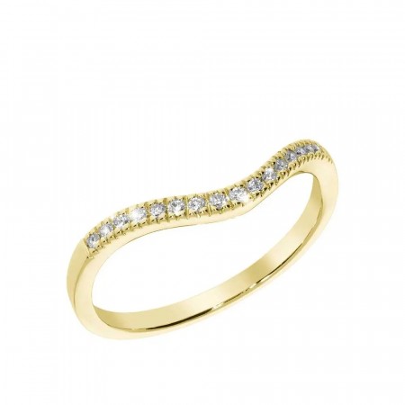 Donna diamantring 14 kt gult gull