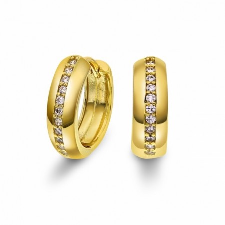 68736-01 - Forgylte sølvkreoler med cz