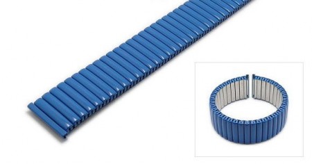 Watch strap Fixoflex S expansion strap 18mm stainless steel matt navy blue by ROW