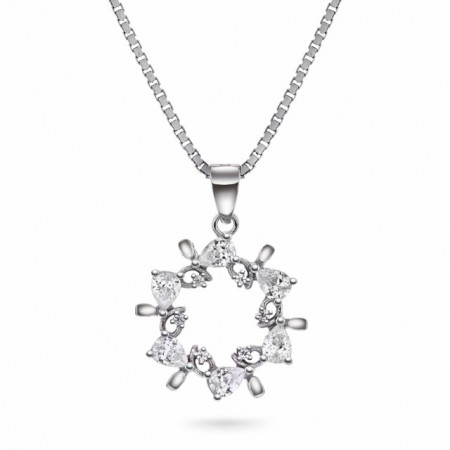 66037 - Sølvanheng krans med cz