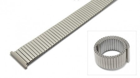 Watch strap Fletch expansion strap 22mm stainless steel silver matt ROWI