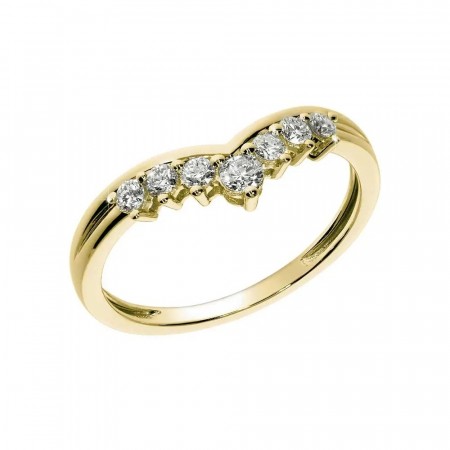 Amaze diamantring 14 kt gult gull