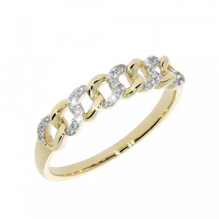 Montana diamantring **TILBUD 14 kt gult gull